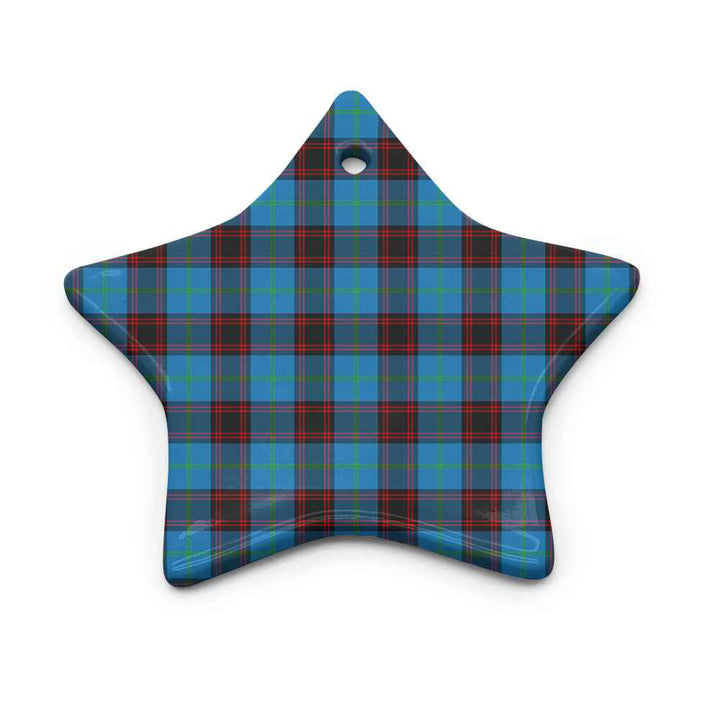 Scottish Home Ancient Clan Tartan Ceramic Ornament Star Shape Tartan Plaid