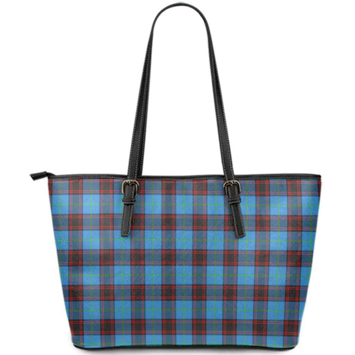 Scottish Home Ancient Clan Tartan Leather Tote Tartan Plaid
