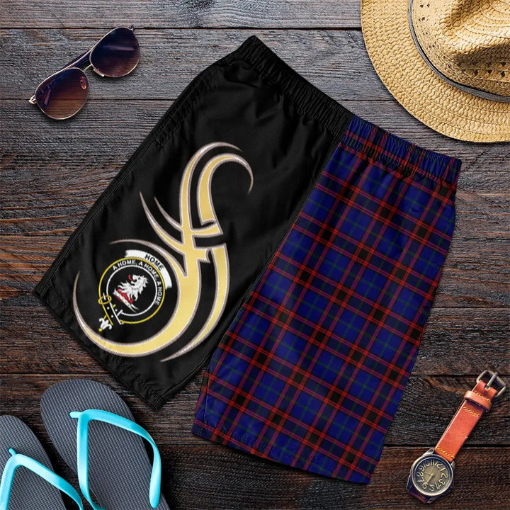 Scottish Home Modern Clan Crest Tartan Believe in Me Men's Shorts