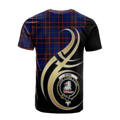 Scottish Home Modern Clan Crest Tartan T-Shirt Believe in Me Back Side Tartan Plaid