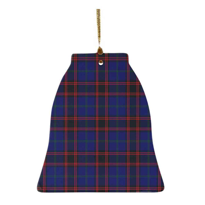 Scottish Home Modern Clan Tartan Ceramic Ornament Bell Shape Tartan Plaid