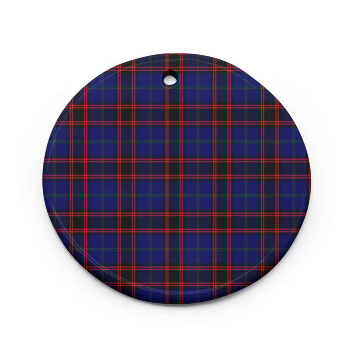 Scottish Home Modern Clan Tartan Ceramic Ornament Circle Shape Tartan Plaid