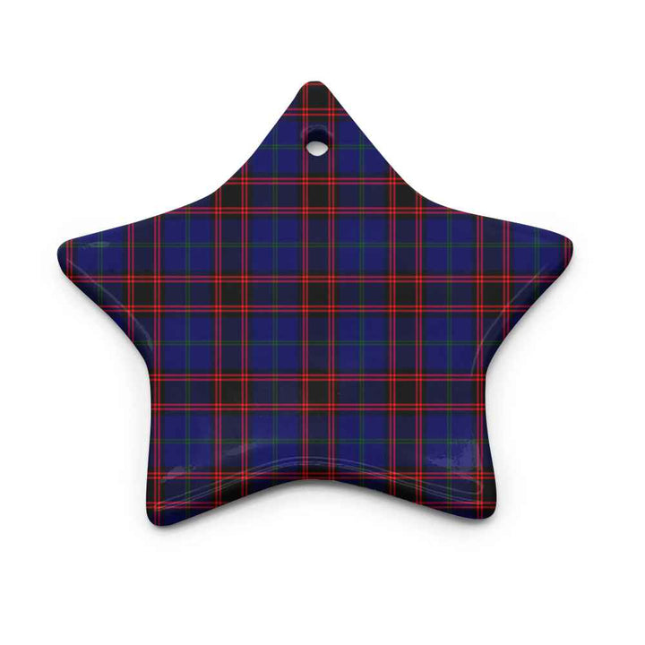 Scottish Home Modern Clan Tartan Ceramic Ornament Star Shape Tartan Plaid