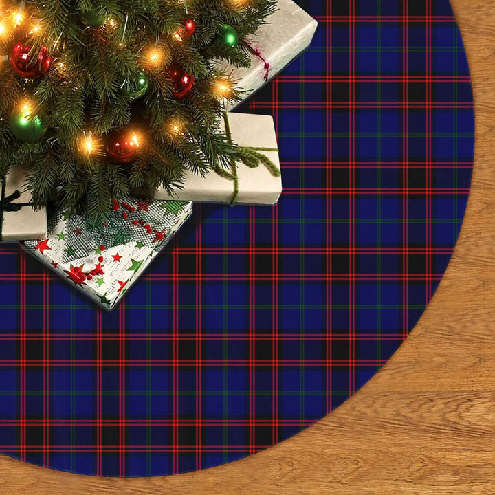 Scottish Home Modern Clan Tartan Christmas Tree Skirt No Tassels 2 Tartan Plaid