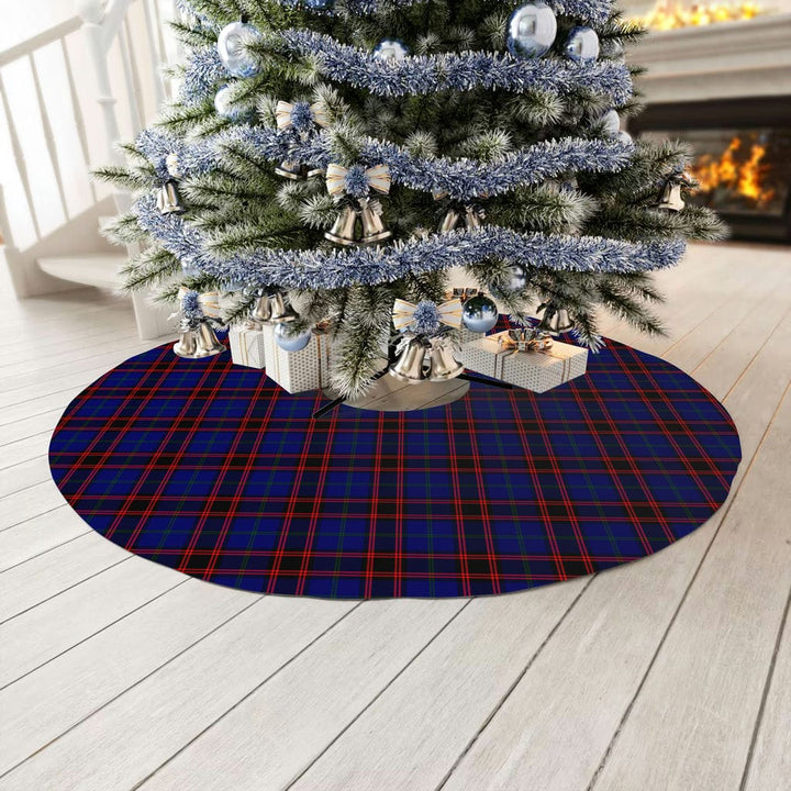 Scottish Home Modern Clan Tartan Christmas Tree Skirt No Tassels 3 Tartan Plaid