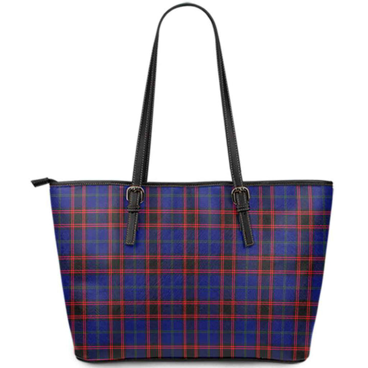 Scottish Home Modern Clan Tartan Leather Tote Tartan Plaid