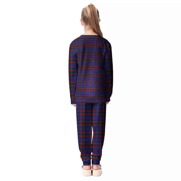 Scottish Home Modern Clan Tartan Pajama Set Kid Back Side Tartan Plaid