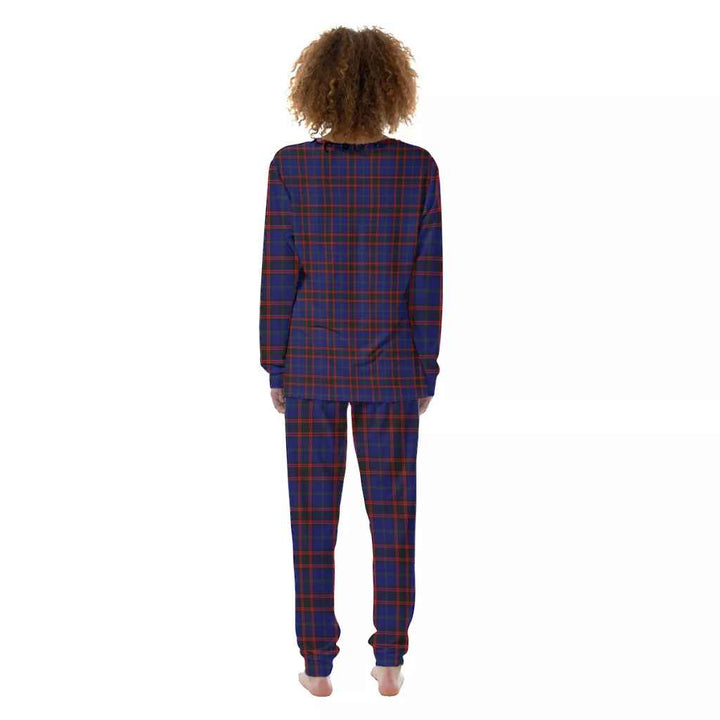 Scottish Home Modern Clan Tartan Pajama Set Women Back Side Tartan Plaid