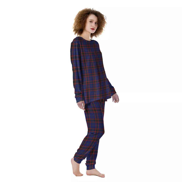 Scottish Home Modern Clan Tartan Pajama Set Women Front Side Tartan Plaid