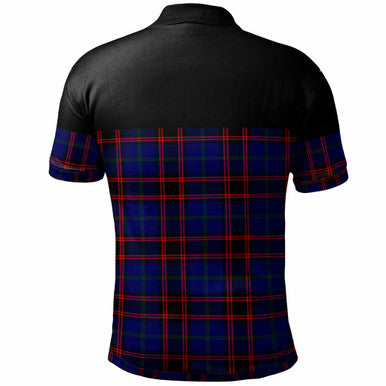 Scottish Home Modern Clan Tartan Polo Shirt - Horizontal Style Back Side Tartan Plaid