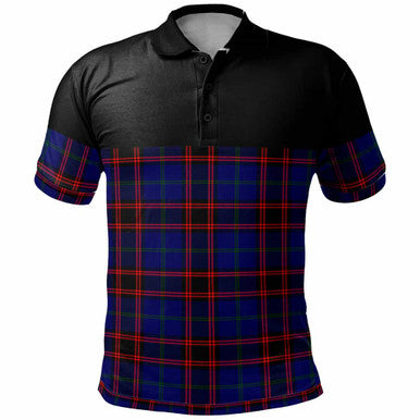 Scottish Home Modern Clan Tartan Polo Shirt - Horizontal Style Front Side Tartan Plaid