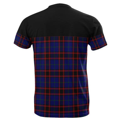 Scottish Home Modern Clan Tartan T-Shirt Horizontal Style Back Side Tartan Plaid