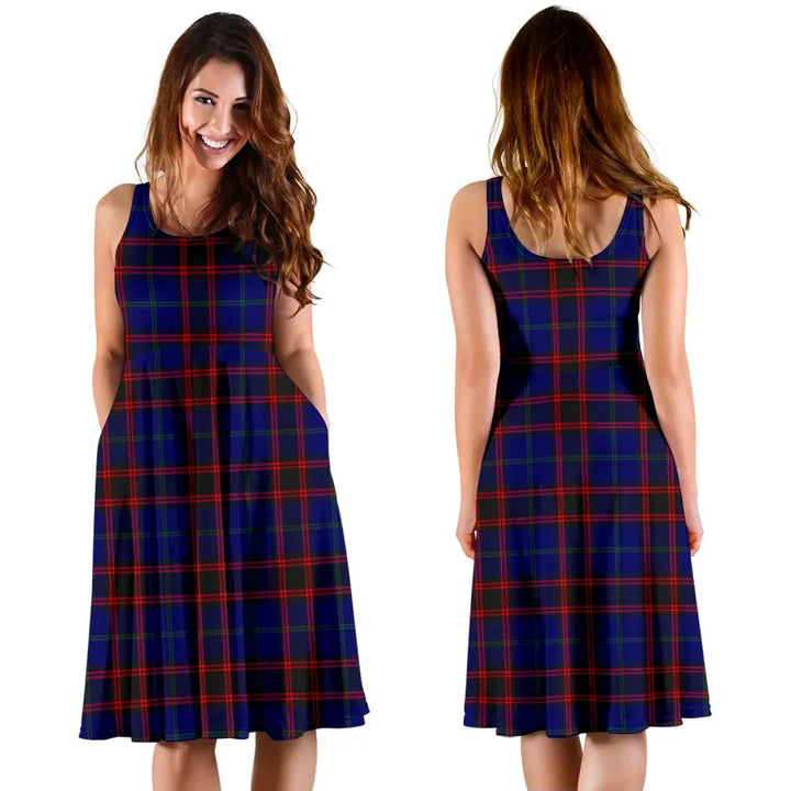 Scottish Home Modern Clan Tartan Women Midi Dress