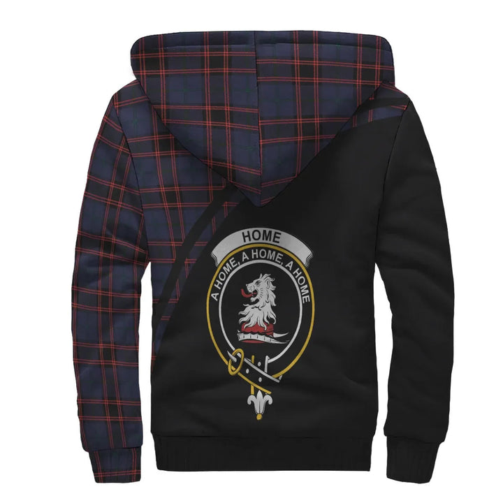 Scottish Home (or Hume) Clan Crest Tartan Curve Sherpa Hoodie