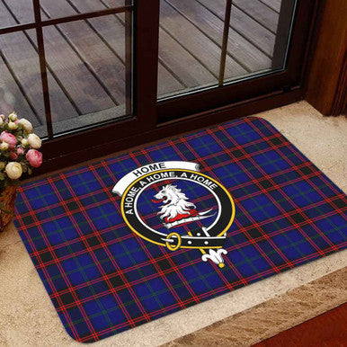 Scottish Home (or Hume) Clan Crest Tartan Door Mat Tartan Plaid 1
