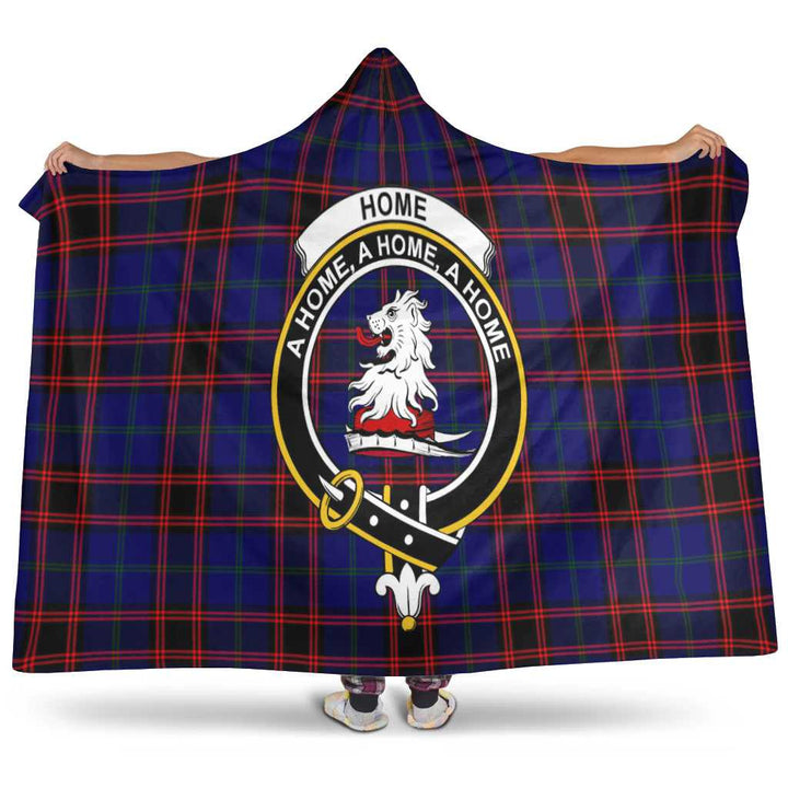 Scottish Home (or Hume) Clan Crest Tartan Hooded Blanket Tartan Plaid 1