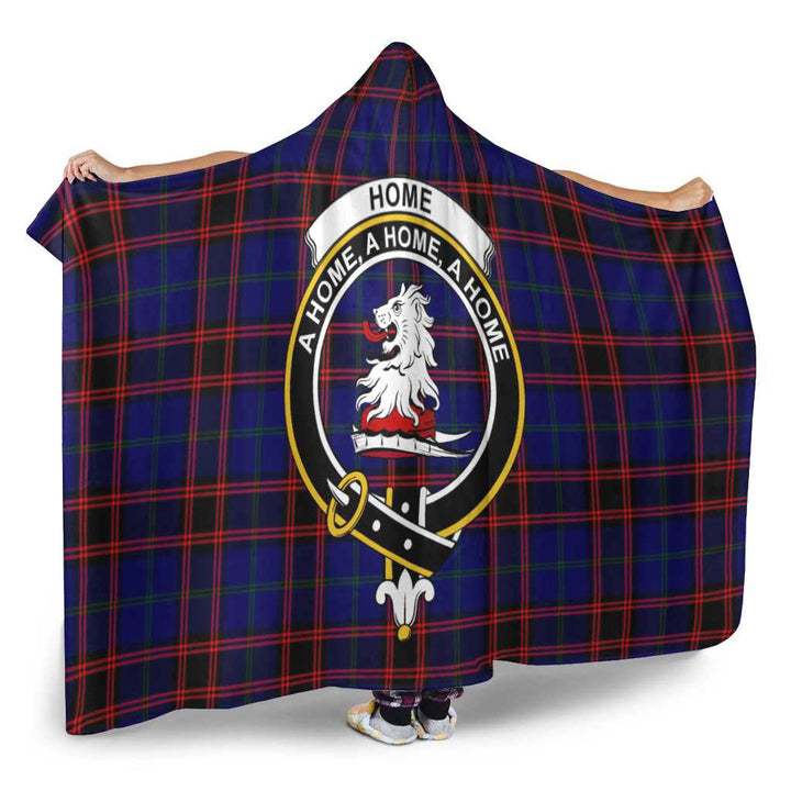 Scottish Home (or Hume) Clan Crest Tartan Hooded Blanket Tartan Plaid 2