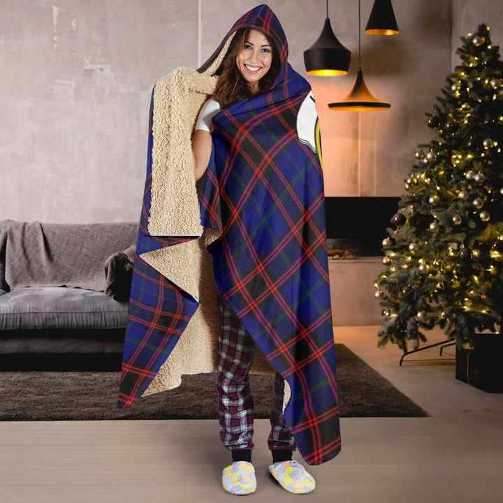 Scottish Home (or Hume) Clan Crest Tartan Hooded Blanket Tartan Plaid 6