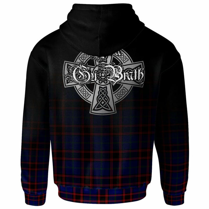 Scottish Home (or Hume) Clan Crest Tartan Hoodie - Alba Gu Brath Family Crest Celtic Inspired Back Side Tartan Plaid