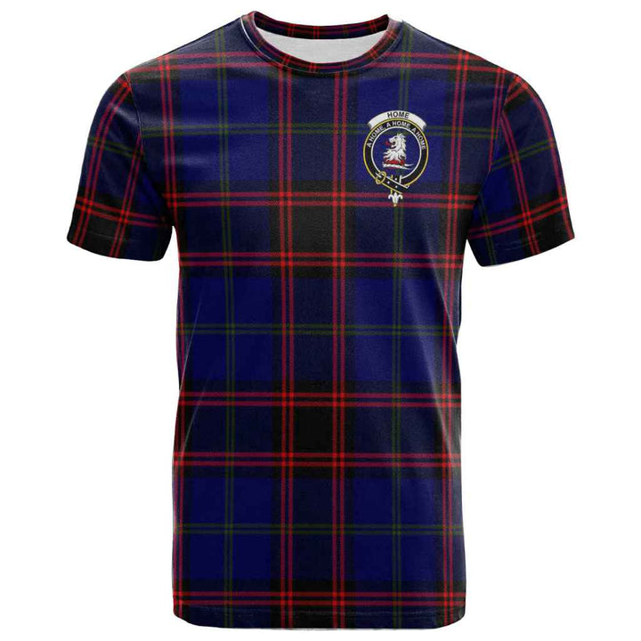 Scottish Home (or Hume) Clan Crest Tartan T-Shirt Front Side Tartan Plaid