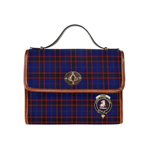 Scottish Home (or Hume) Clan Crest Tartan Waterproof Canvas Bag Tartan Plaid 1