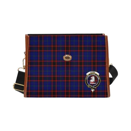 Scottish Home (or Hume) Clan Crest Tartan Waterproof Canvas Bag Tartan Plaid 2