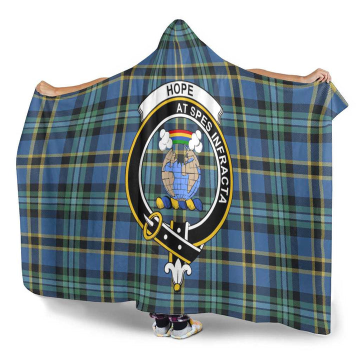 Scottish Hope Clan Crest Tartan Hooded Blanket Tartan Plaid 3