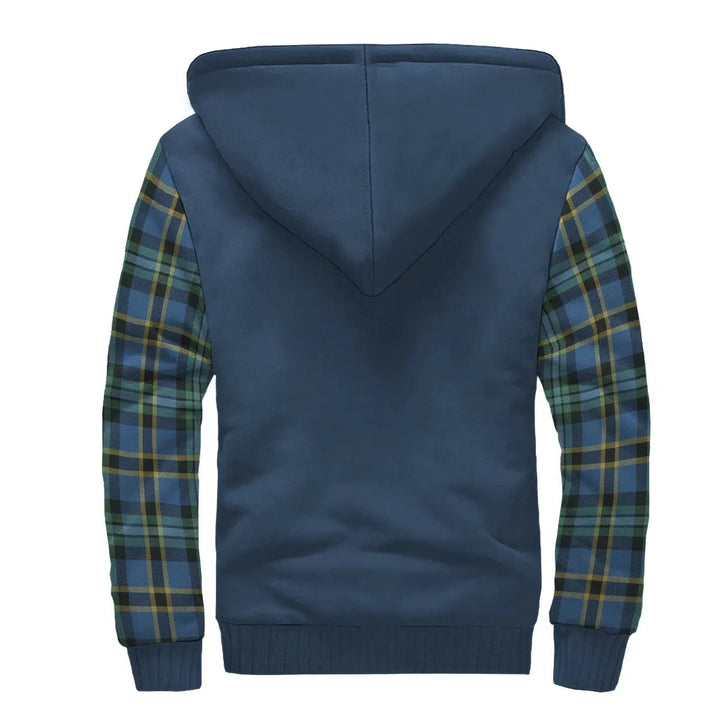 Scottish Hope Clan Crest Tartan Plaid Sleeve Sherpa Hoodie