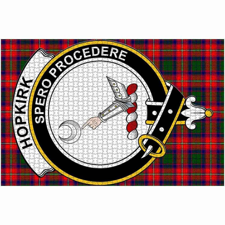 Scottish Hopkirk Clan Crest Tartan Jigsaw Puzzle 2