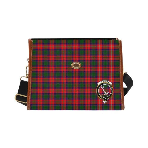 Scottish Hopkirk Clan Crest Tartan Waterproof Canvas Bag Tartan Plaid 2