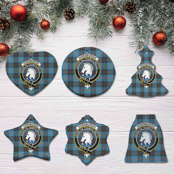 Scottish Horsburgh Clan Crest Tartan Ceramic Ornament All Tartan Plaid