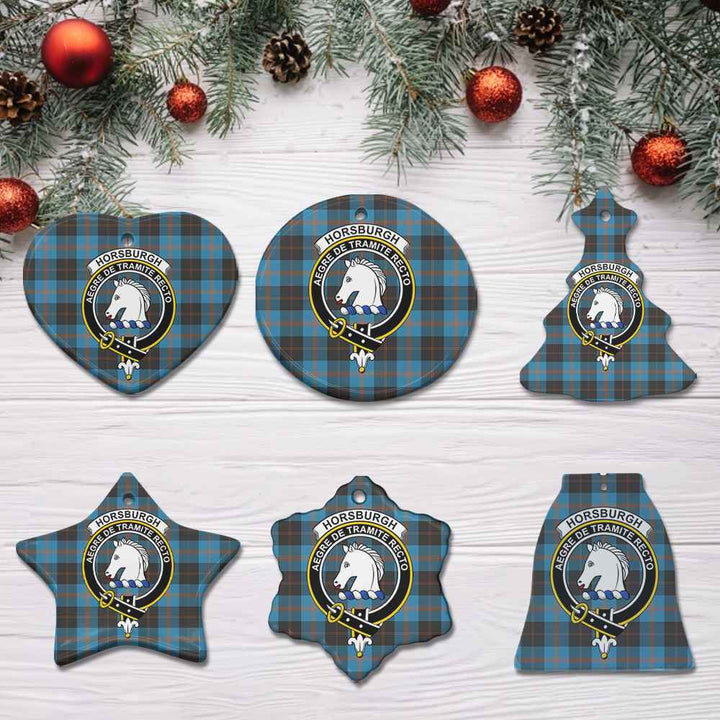 Scottish Horsburgh Clan Crest Tartan Ceramic Ornament All Tartan Plaid