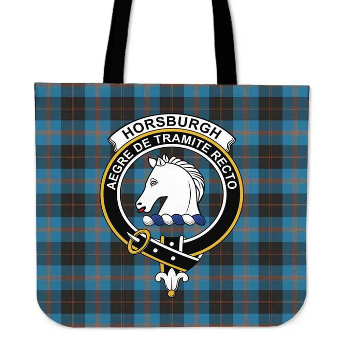 Scottish Horsburgh Clan Crest Tartan Tote Bag Tartan Plaid
