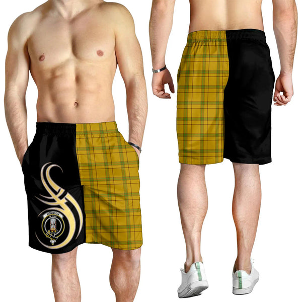 Scottish Houston Clan Crest Tartan Believe in Me Men's Shorts
