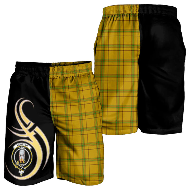 Scottish Houston Clan Crest Tartan Believe in Me Men's Shorts