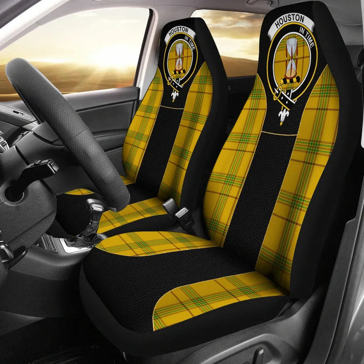 Scottish Houston Clan Crest Tartan Car Seat Covers - Special Style 1