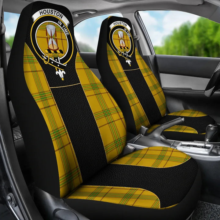 Scottish Houston Clan Crest Tartan Car Seat Covers - Special Style 3