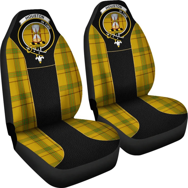 Scottish Houston Clan Crest Tartan Car Seat Covers - Special Style 4