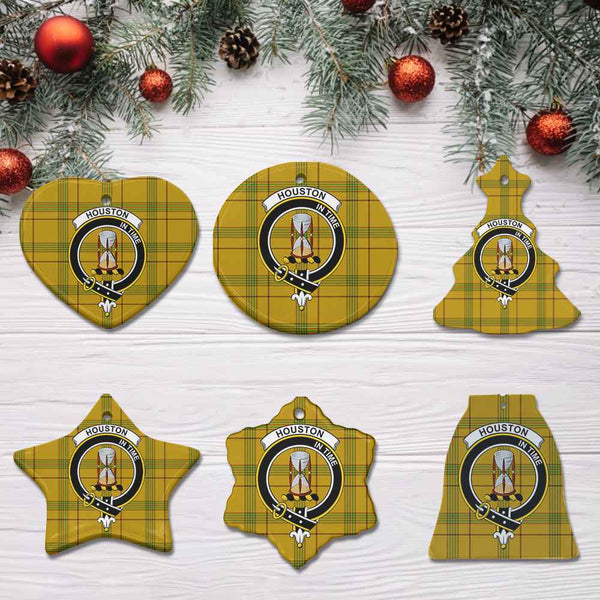 Scottish Houston Clan Crest Tartan Ceramic Ornament All Tartan Plaid