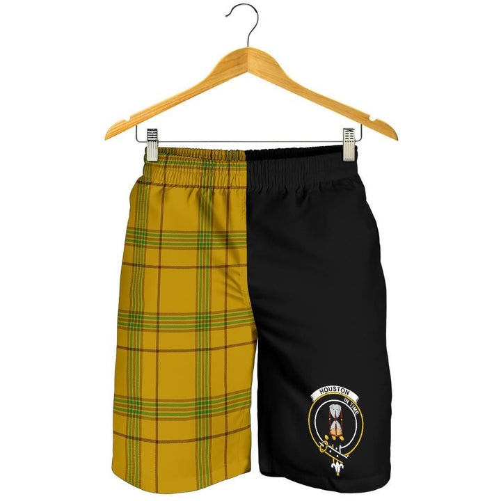 Scottish Houston Clan Crest Tartan Half of Me Men's Shorts