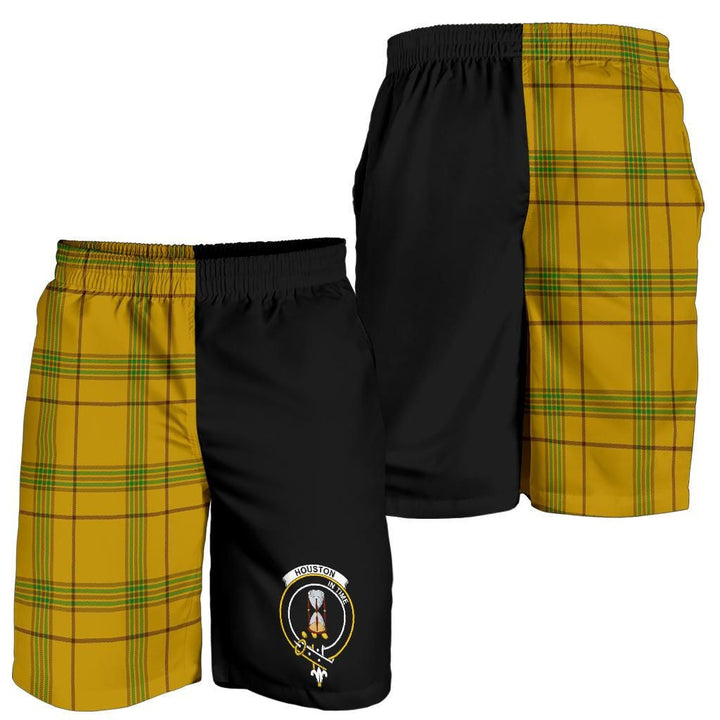 Scottish Houston Clan Crest Tartan Half of Me Men's Shorts