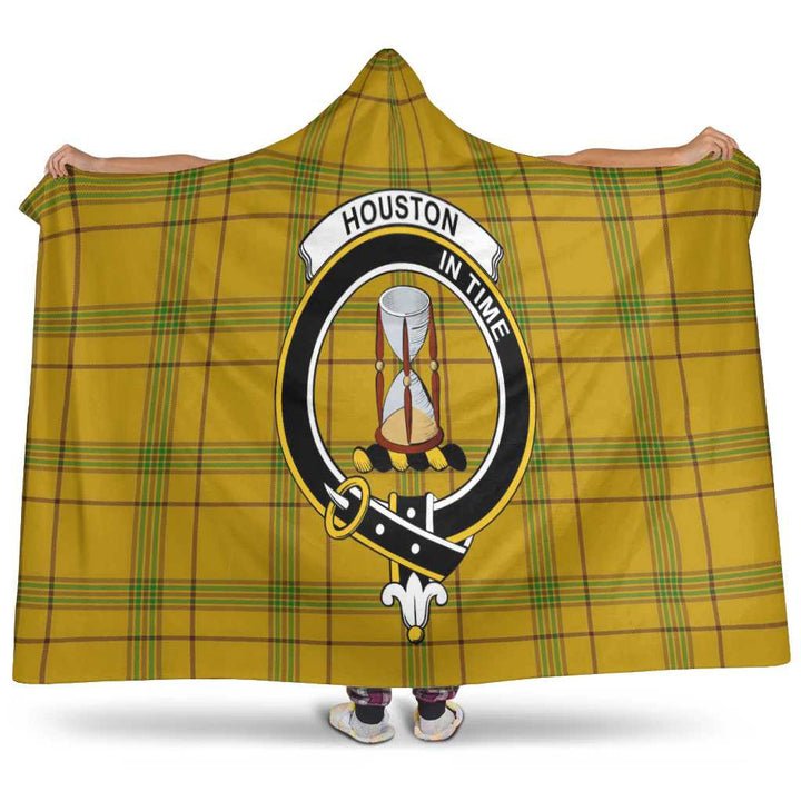 Scottish Houston Clan Crest Tartan Hooded Blanket Tartan Plaid 1