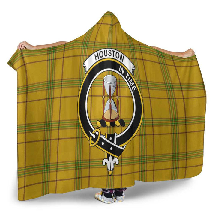 Scottish Houston Clan Crest Tartan Hooded Blanket Tartan Plaid 2