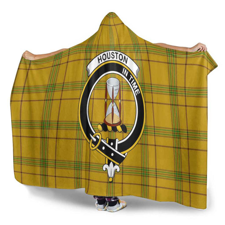Scottish Houston Clan Crest Tartan Hooded Blanket Tartan Plaid 3