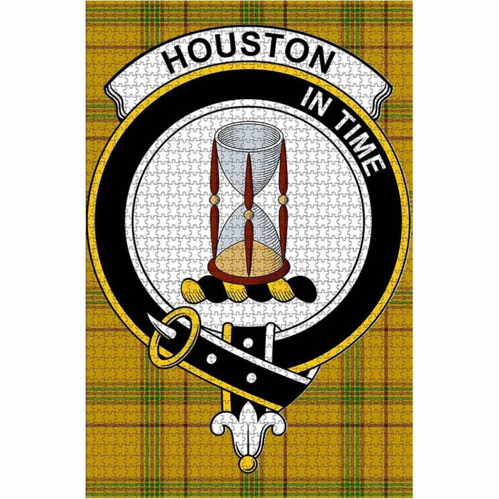 Scottish Houston Clan Crest Tartan Jigsaw Puzzle 1