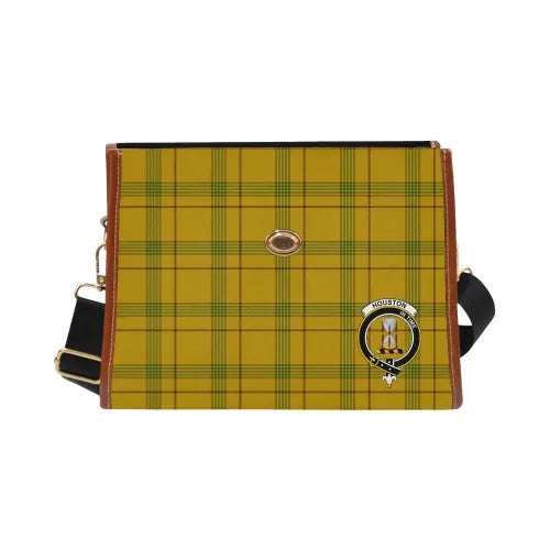Scottish Houston Clan Crest Tartan Waterproof Canvas Bag Tartan Plaid 1