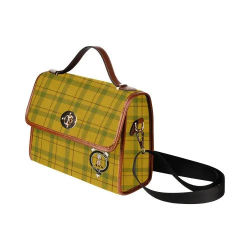 Scottish Houston Clan Crest Tartan Waterproof Canvas Bag Tartan Plaid 4