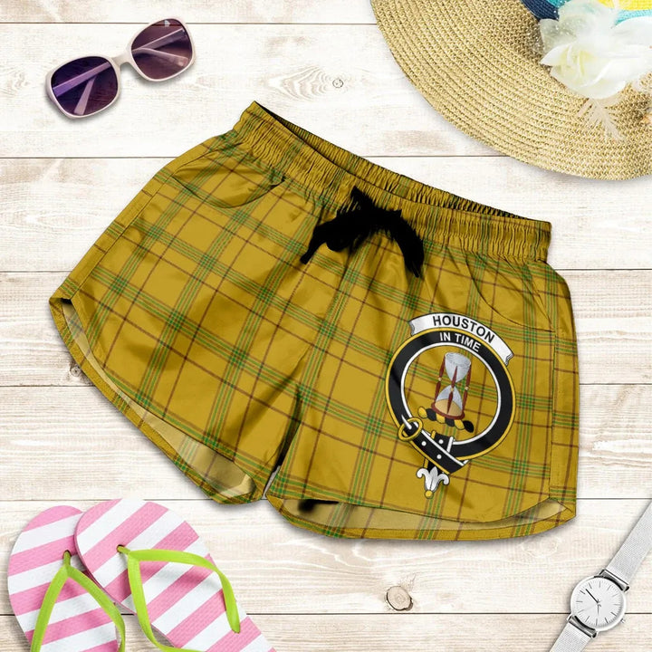 Scottish Houston Clan Crest Tartan Women Shorts