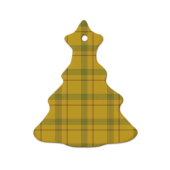Scottish Houston Clan Tartan Ceramic Ornament  Tree Shape Tartan Plaid