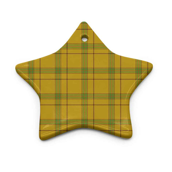 Scottish Houston Clan Tartan Ceramic Ornament Star Shape Tartan Plaid